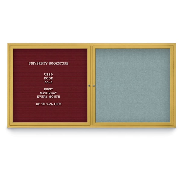 Corkboard, Black/Bronze, 72"x48"
